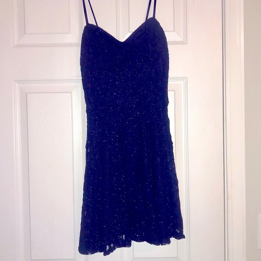 ✨NWT✨ Prom Hoco Formal Blue Sparkle Dress Dillards - Picture 6 of 6